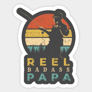 Reel Badass Papa Sticker